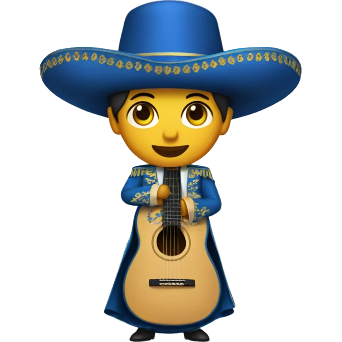 Mariachi vestido de azul  emoji