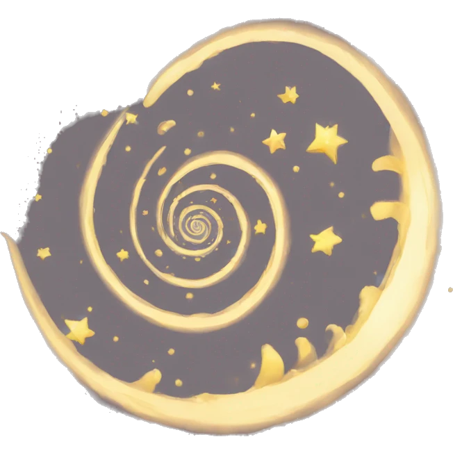 spiral with falling star emoji