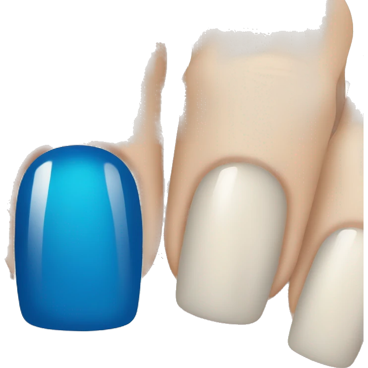 Blue nail polish  emoji