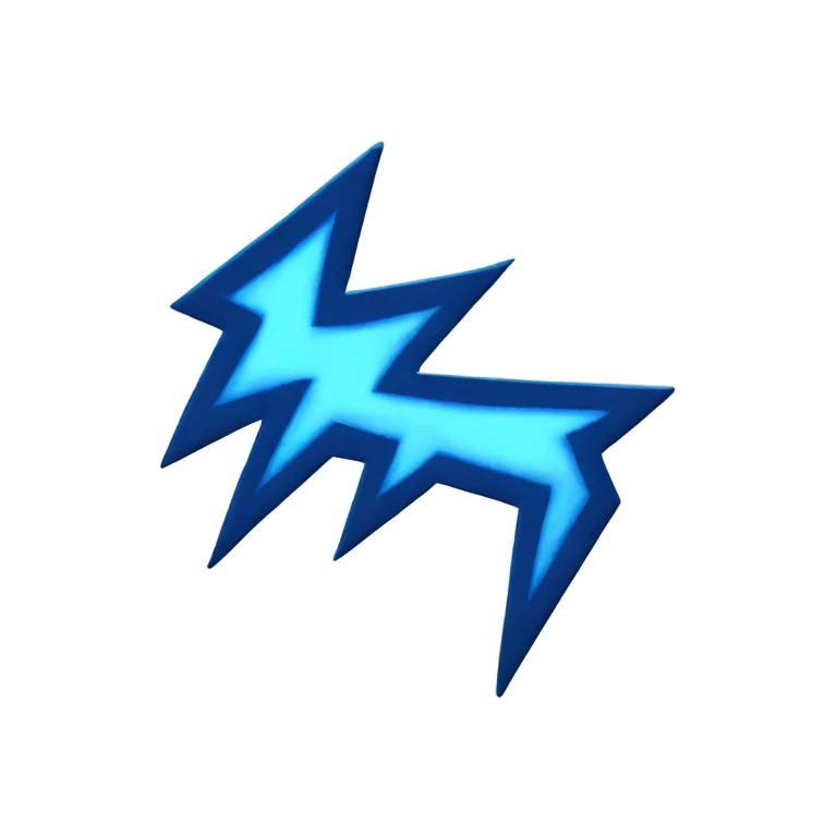 Blue lightning bolt emoji