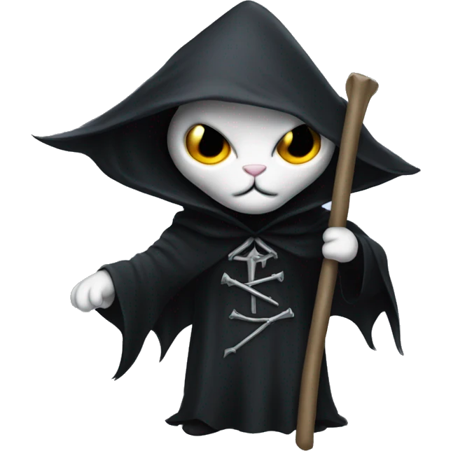Cat dressed as the grim reaper  emoji