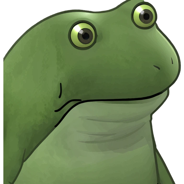 bufo frog holding a sign with a heart emoji