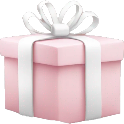 Light pink Christmas gifts under a white Christmas tree  emoji