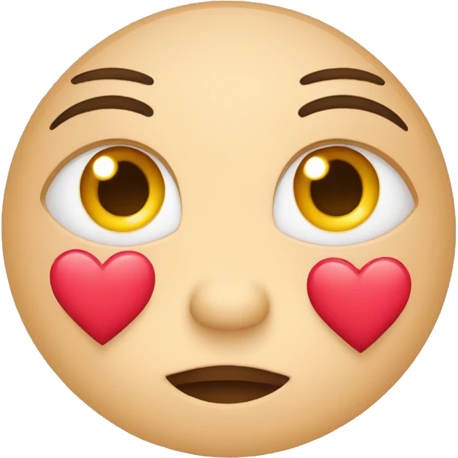 Emoji enamorado con ojos de corazones🩵 emoji