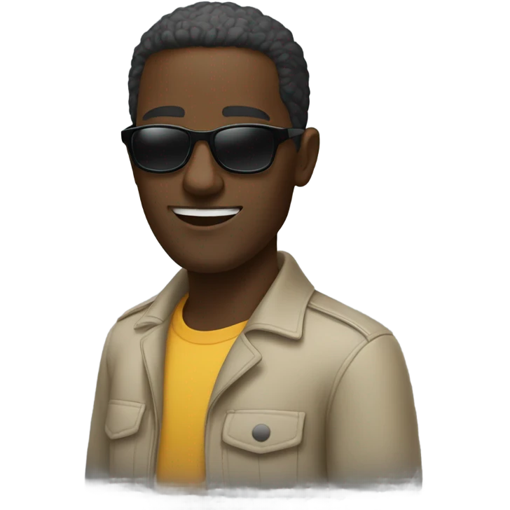 Black man wearing sunglasses  emoji