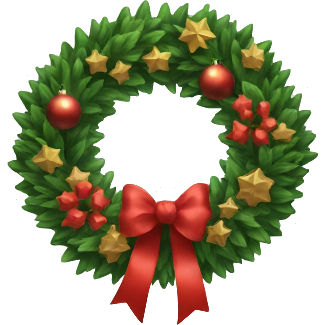 christmas wreath emoji
