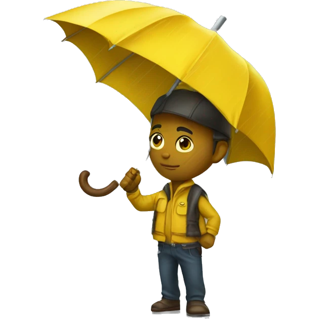 Guarda chuva amarelo  emoji