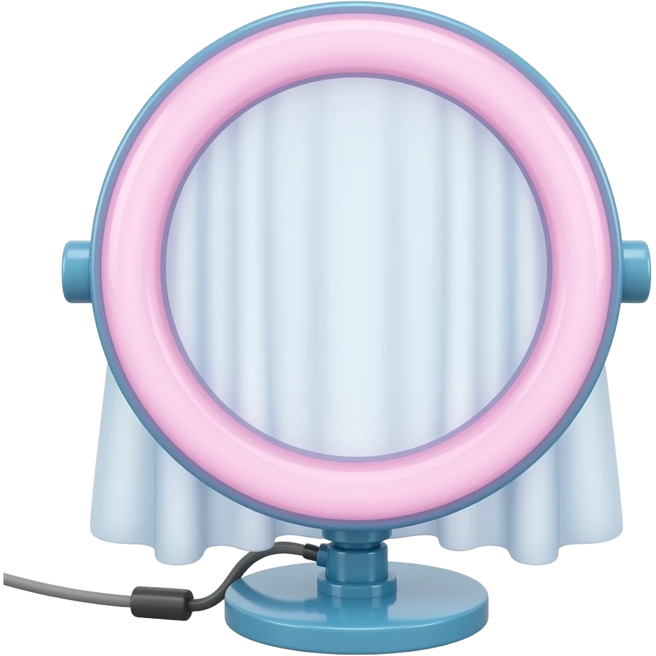 blue pink  Ring light setup inspired by Barbie colour pallete emoji