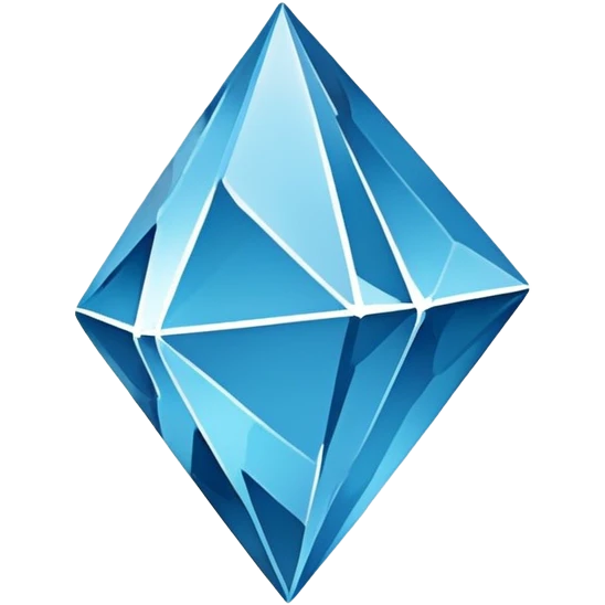 blue broken diamond emoji