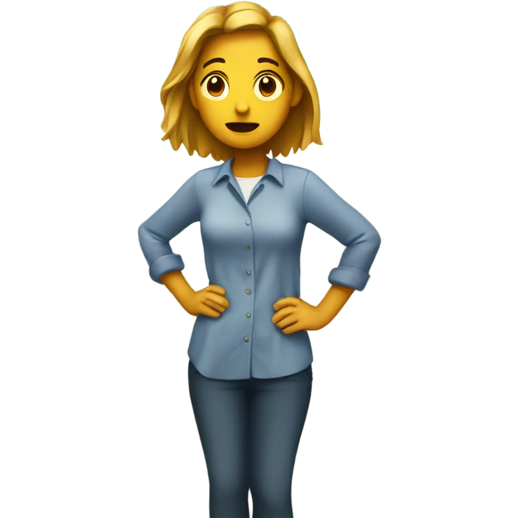Standing girl shrugging  emoji