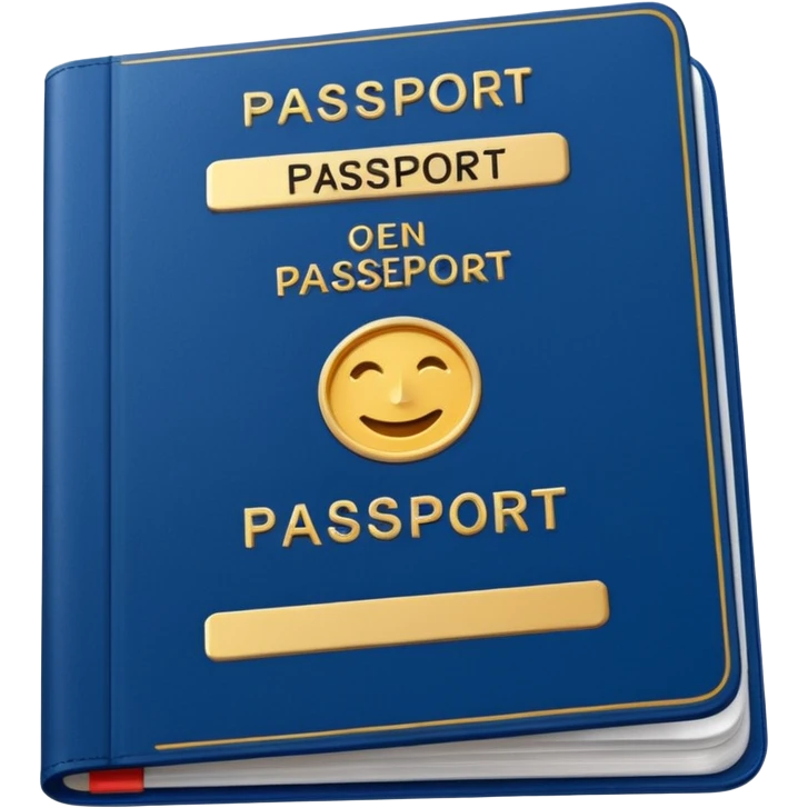An open passport emoji