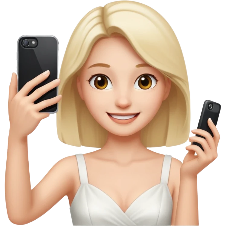 emoji della madonna vestita di BIANCO  con SCATTA UN SELFIE
 emoji