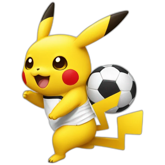 Pikachu footballeur emoji