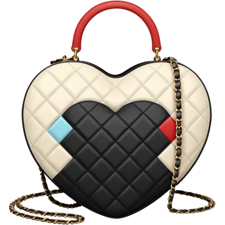 chanel heart shape bag white color bag emoji