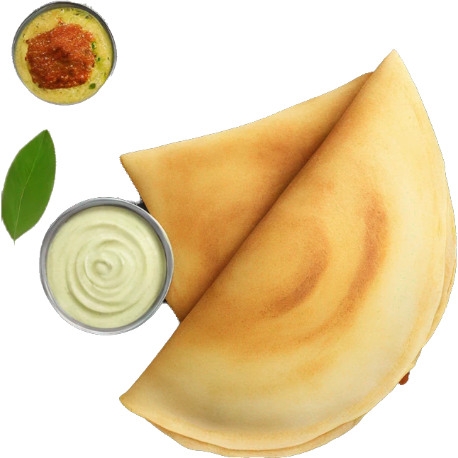Dosa with coconut chutney emoji