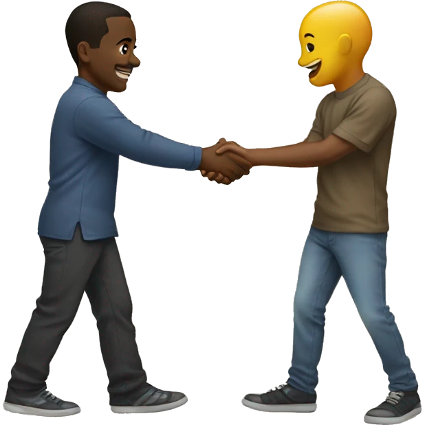 dap handshake with friend emoji