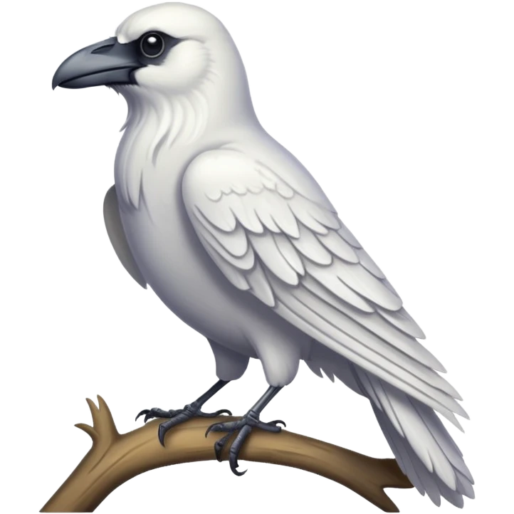 a white raven emoji