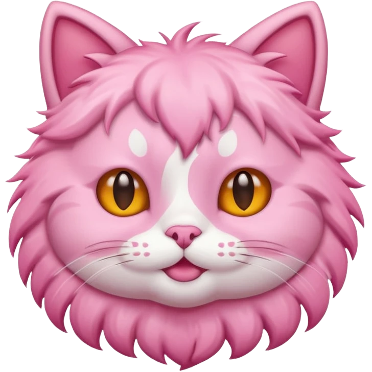 a cute pink cat icon emoji