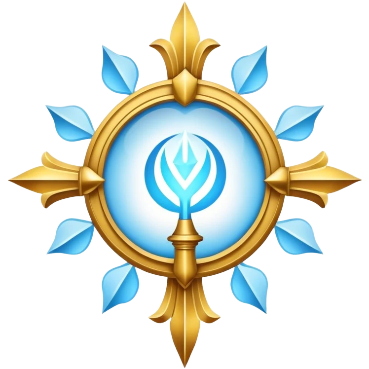 Apostle's emblem with a touch of light blue emoji