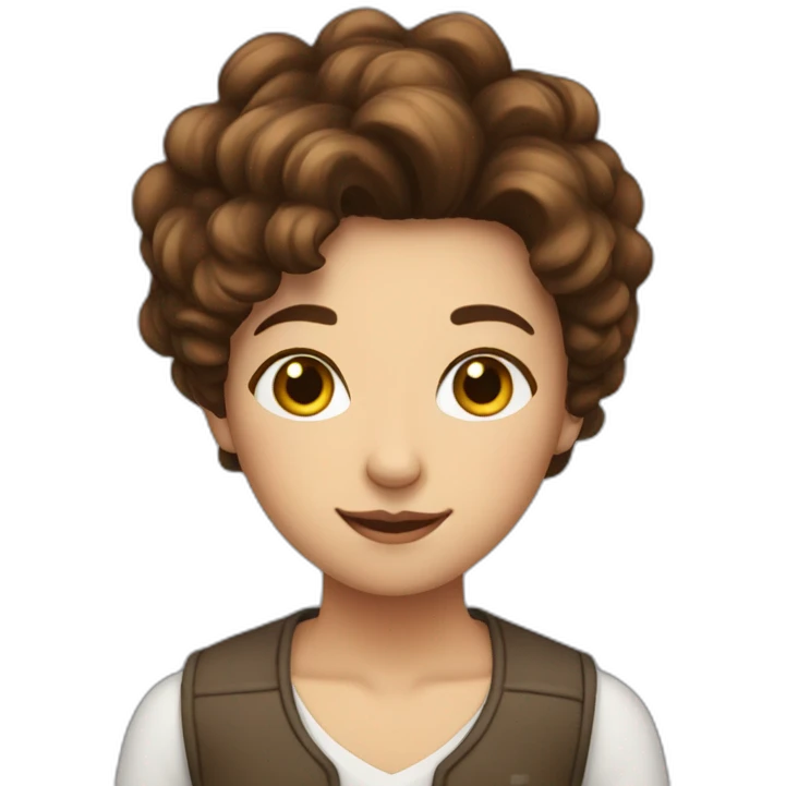 Hug man bold hair woman short brown hair emoji