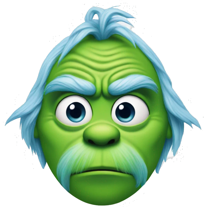 grinch in blue emoji