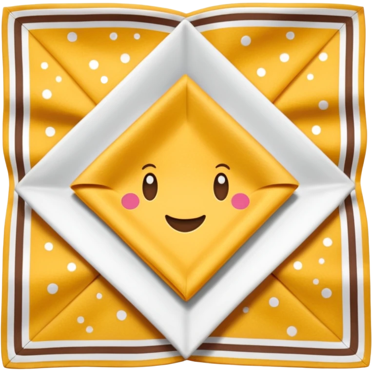 flapped patterned napkin emoji