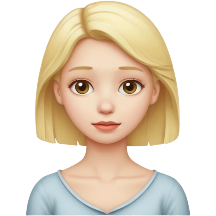 blonde girl holding neck  emoji