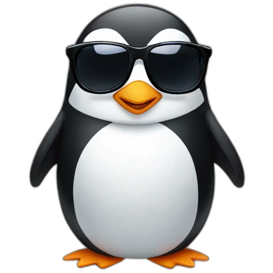 penguin with sunglasses emoji