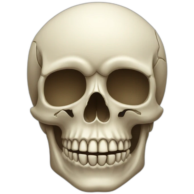 skull in a text message emoji