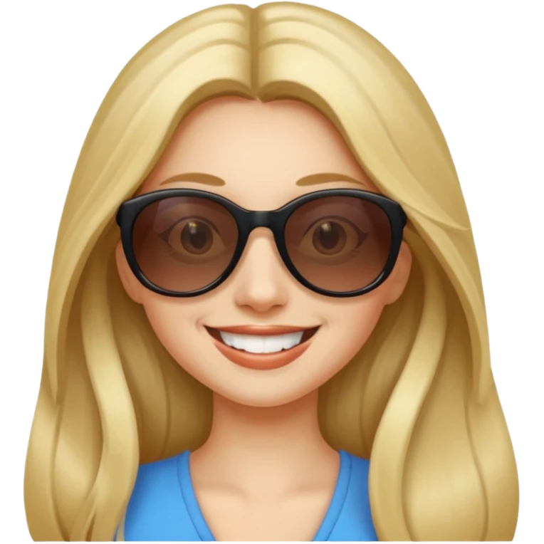 female long haired sunglasses emoji