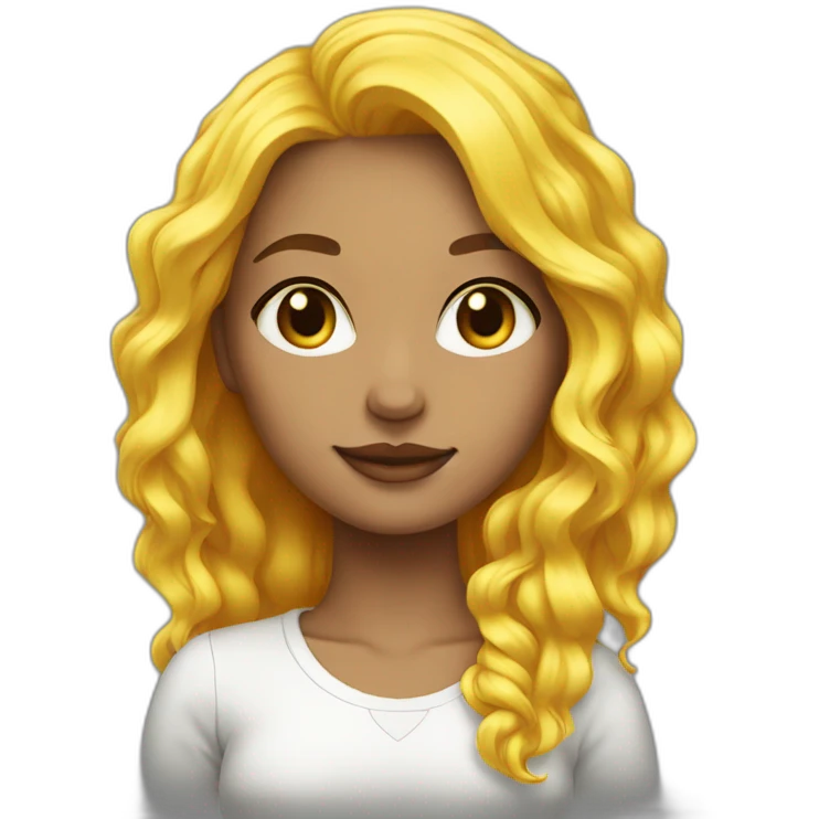 Beutiful girl yelow hair emoji