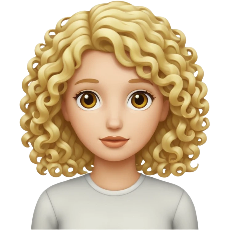 White female with blonde curls emoji