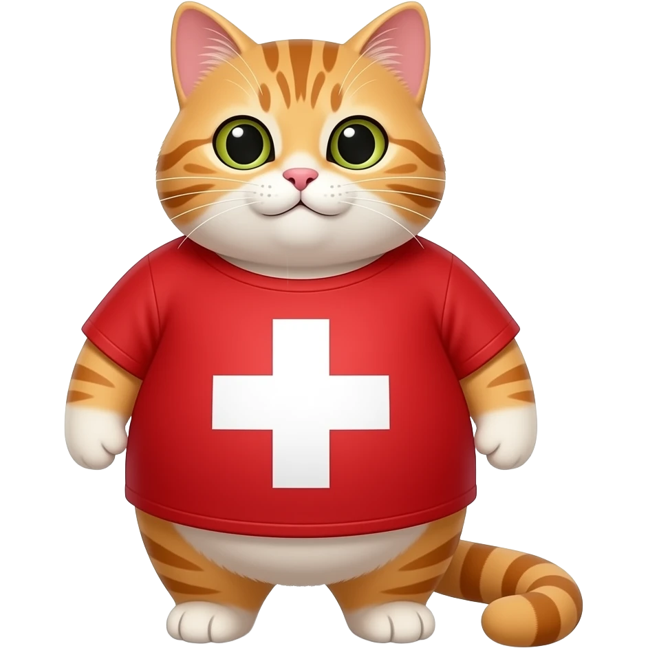 swiss flag fat cat emoji