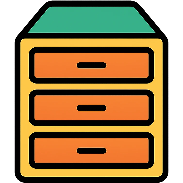 storage icon, simple and clear, modern icon style emoji