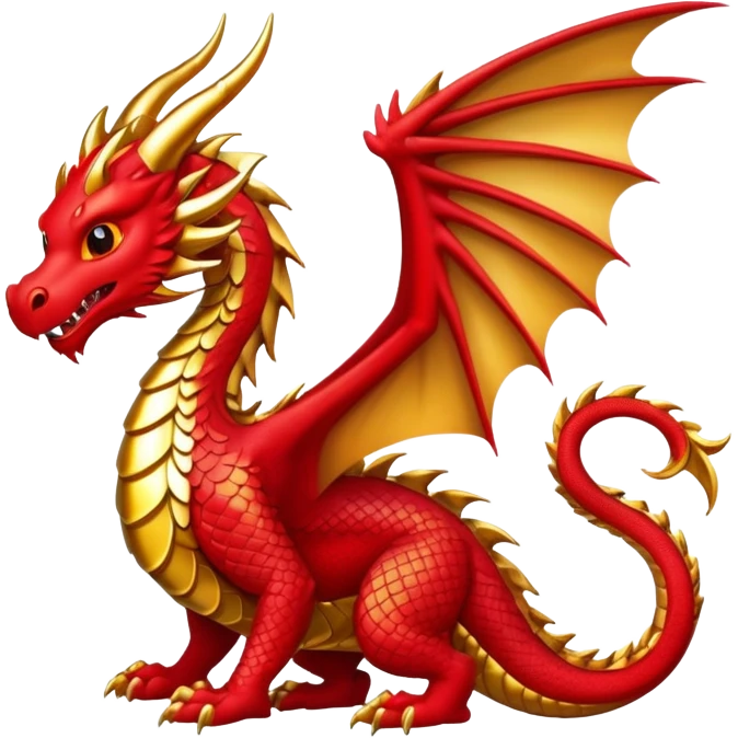mythical dragon with scales and wings emoji
