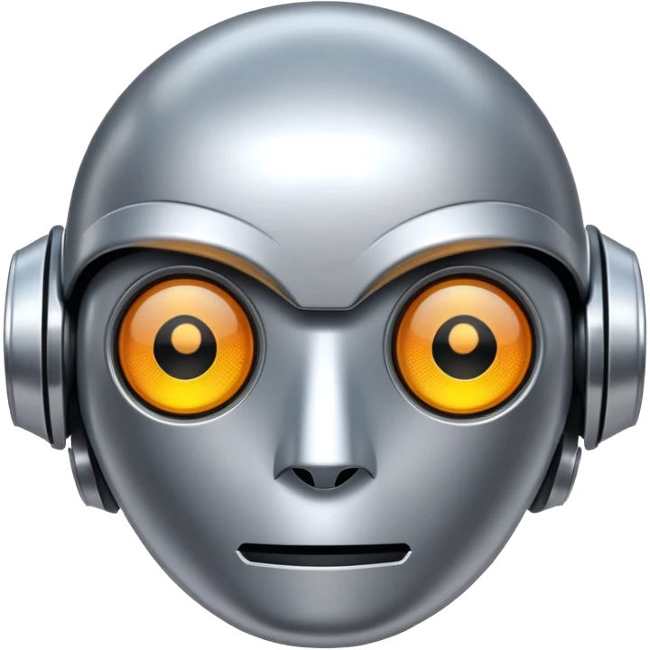 steel round robot face emoji