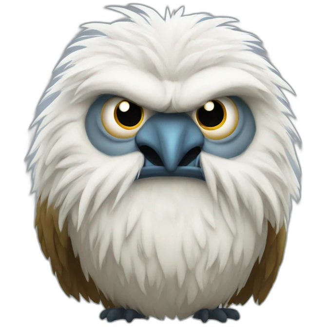 yetti bird grumpy emoji