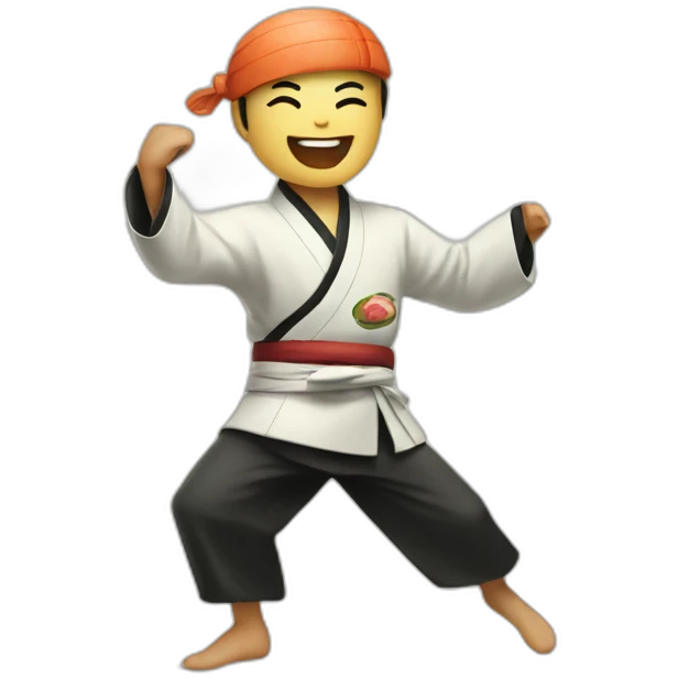 Dancing sushi emoji