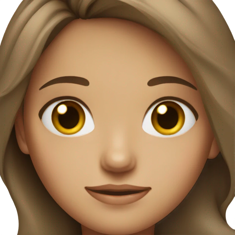 A girl with hazel eyes and brown hair emoji