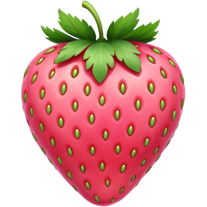 Pink strawberry emoji