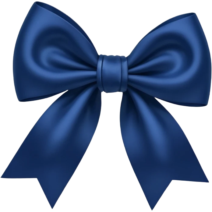 Navy blue bow emoji