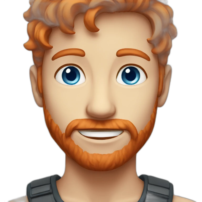Redhead guy with blue eyes emoji