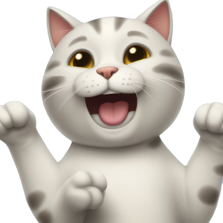 Cat saying yay emoji