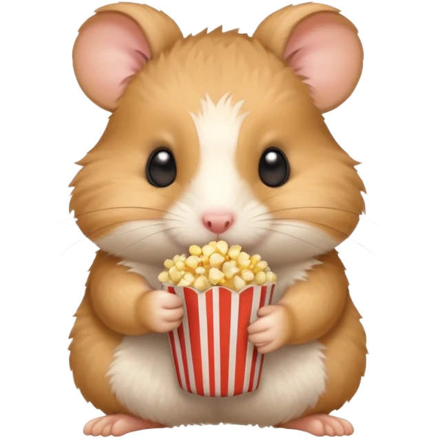 hamster holding pop corn emoji