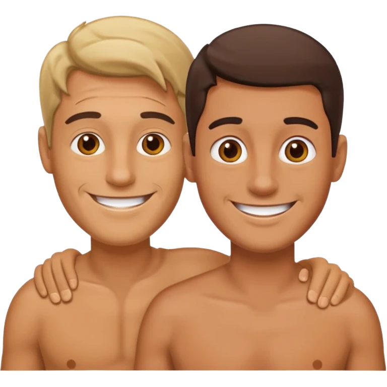 happy man and his friend emoji