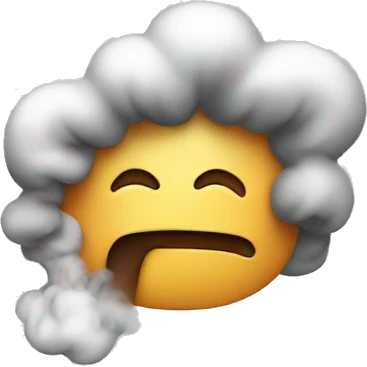 Smoke smell white background emoji