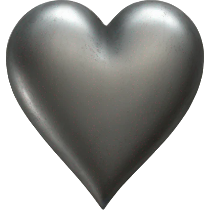 Metal vintage heart emoji