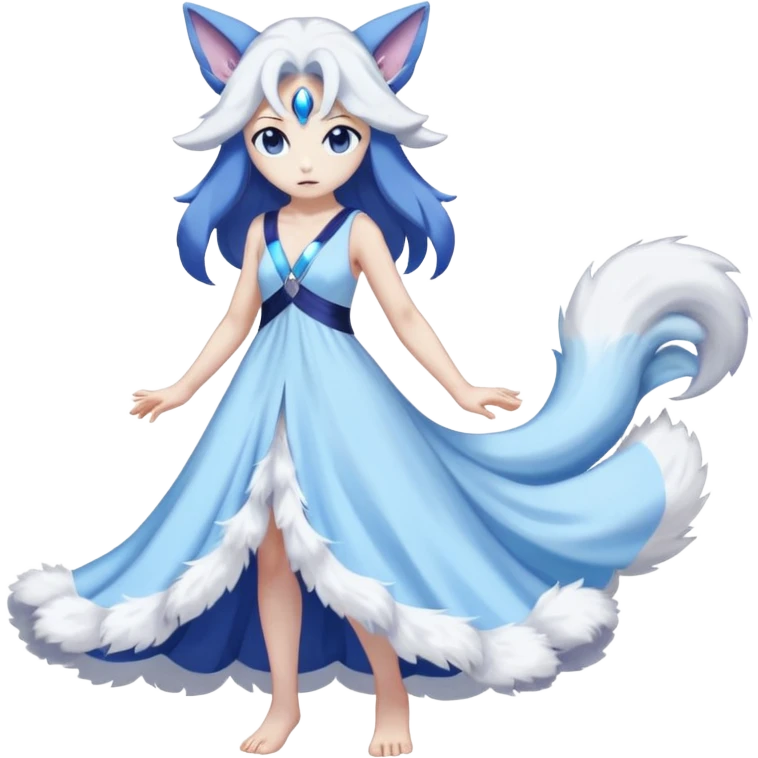 Pastel Absol-Suicune-Umbreon-fusion (full body) emoji