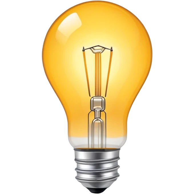 incandescent light bulb with glowing filament emoji