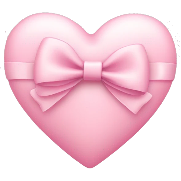 Light pink heart with bow emoji